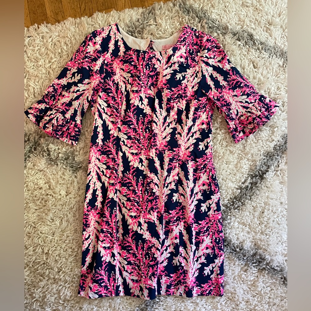 NWT Lilly Pulitzer fiesta stretch dress in Nauti Navy